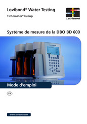 Tintometer Lovibond DBO BD 600 Mode D'emploi