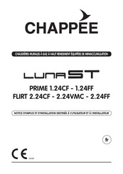 Chappee LUNA ST FLIRT 2.24CF Notice D'emploi Et D'installation