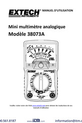 Extech Instruments 38073A Manuel D'utilisation