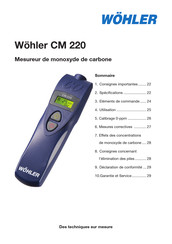 Wohler CM 220 Mode D'emploi