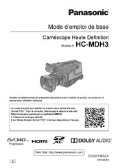 Panasonic HC-MDH3 Mode D'emploi