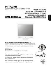 Hitachi CML181SXW Manuel D'utilisation