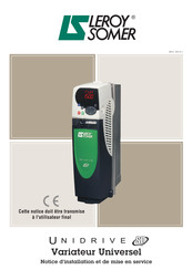 Leroy Somer UNIDRIVE SP Notice D'installation Et De Mise En Service