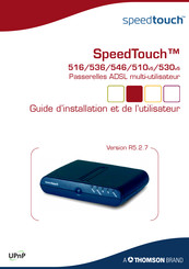 THOMSON SpeedTouch 510v5 Guide D'installation Et De L'utilisateur