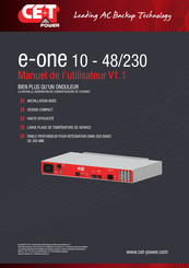 CE+T Power e-one 10 - 48/230 Manuel De L'utilisateur