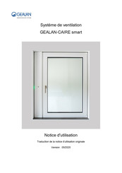 GEALAN CAIRE smart Notice D'utilisation