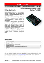 Maxon Motor 228597 Notice D'utilisation