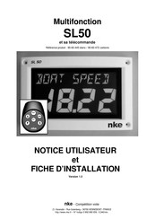 NKE SL50 Notice Utilisateur