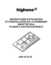 HIGHONE DGP 40 TC IX Instructions D'utilisation