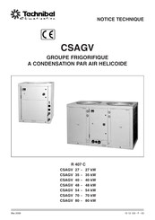 Technibel Climatisation CSAGV 70 Notice Technique
