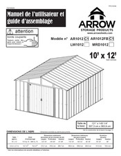 Arrow Storage Products AR1012 Manuel De L'utilisateur Et Guide D'assemblage