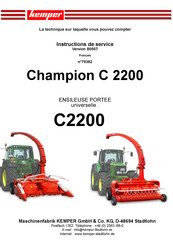 Kemper Champion C 2200 Instructions De Service