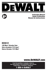 DeWalt DCS512 Guide D'utilisation