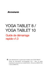 Lenovo YOGA TABLET 10 Mode D'emploi