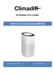 Climadiff AIRPUR3 Notice D'utilisation