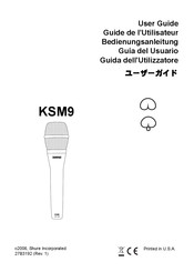 Shure KSM9 Guide De L'utilisateur