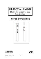 Hanna Instruments HI 4002 Notice D'utilisation