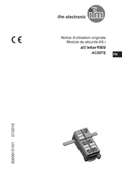 IFM Electronic AS-interface AC507S Notice D'utilisation Originale