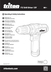 Triton T12 DD Instructions D'utilisation