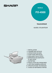 Sharp FO-4500 Guide De L'utilisateur