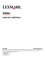 Lexmark X560n Guide De L'utilisateur