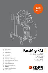 Kemppi FastMig KM 500 Guide De Démarrage Rapide