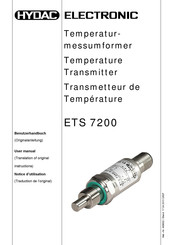 HYDAC ELECTRONIC ETS 7200 Notice D'utilisation