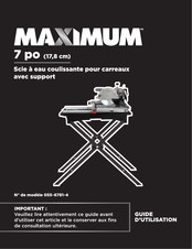 Maximum 055-6781-4 Guide D'utilisation