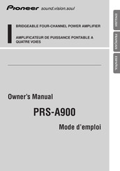 Pioneer PRS-A900 Mode D'emploi