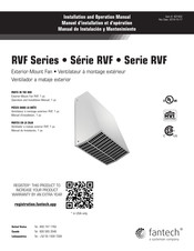 SystemAir Fantech RVF 10-EC Manuel D'installation Et D'opération