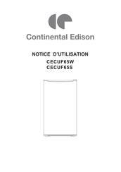 CONTINENTAL EDISON CECUF65W Notice D'utilisation