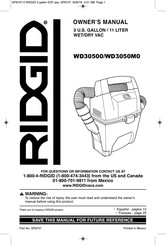 RIDGID WD30500 Mode D'emploi