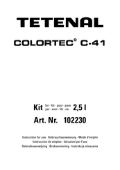 Tetenal COLORTEC C-41 Mode D'emploi
