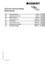 Geberit HyTronic Service-Handy Mode D'emploi