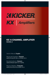 Kicker KX400.4 Mode D'emploi