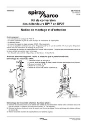 Spirax Sarco DP17 Notice De Montage Et D'entretien