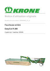 Krone EasyCut R 280 Notice D'utilisation Originale