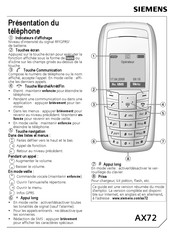 Siemens AX72 Mode D'emploi