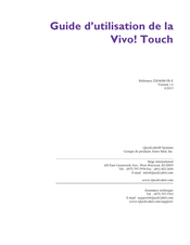 QuickLabel Vivo! Touch Guide D'utilisation