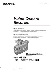 Sony video Hi8 XR CCD-TRV99E Hi 8 Mode D'emploi