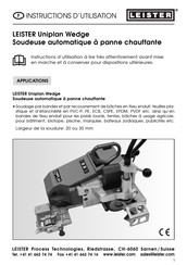 Leister Uniplan Wedge Instructions D'utilisation