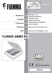 Fiamma TURBO-VENT P3 Instructions De Montage Et Mode D'emploi