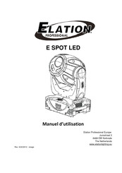 Elation Professional E SPOT LED Manuel D'utilisation