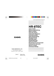 Casio HR-8TEC Mode D'emploi