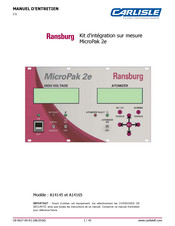 Carlisle Ransburg MicroPak 2e Mode D'emploi