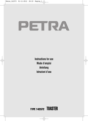 Petra 142372 Mode D'emploi