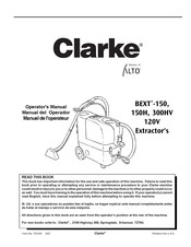 Alto Clarke BEXT-150 Manuel De L'opérateur