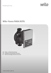 Wilo Yonos PARA RSTG 25/7.5 Notice De Montage Et De Mise En Service