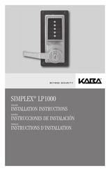 Kaba SIMPLEX LP1000 Instructions D'installation