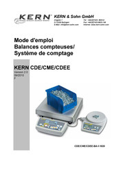 KERN and SOHN CDE Série Mode D'emploi
